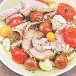 Roast Chicken with Balsamic Baked Peaches