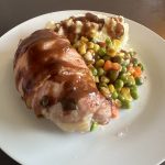 Roast Chicken with Balsamic Baked Peaches